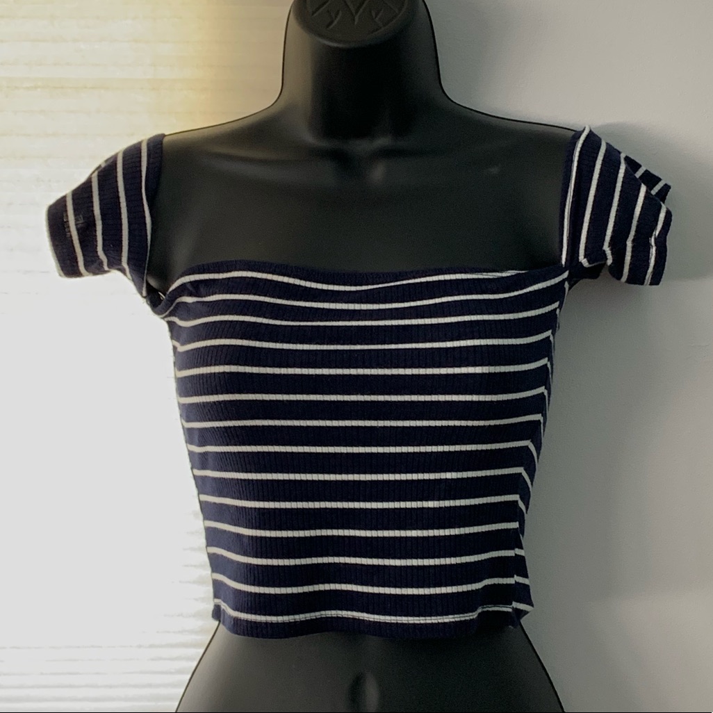 Striped Off The Shoulder Top